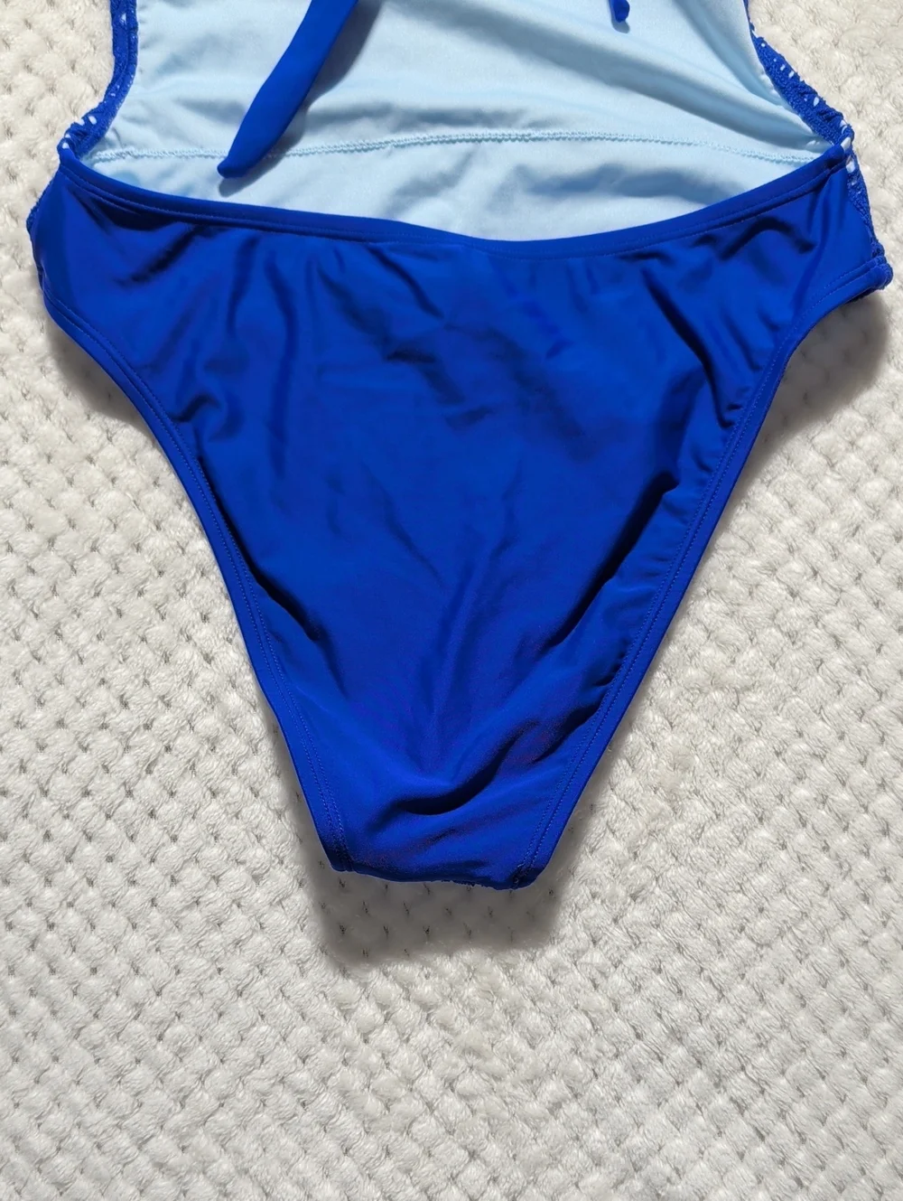 Cupshe Game Face Blue Monokini Swimsuit
